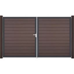 GroJa Doppeltor Solid Steckzaun Terra 5