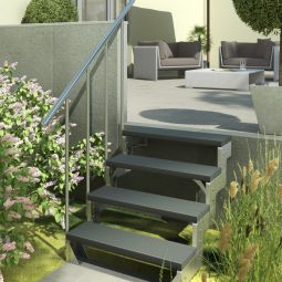 DOLLE Außentreppe Stahlwangentreppe Gardentop feuerverzinkt 4