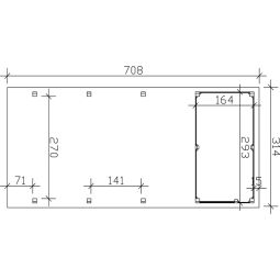 Skan Holz Einzelcarport Friesland mit 7