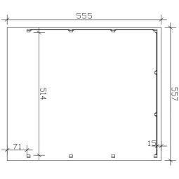 Skan Holz Doppelcarport Friesland mit 6