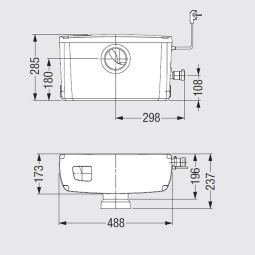 KESSEL Kleinhebeanlage Minilift F Überflurinstallation 3
