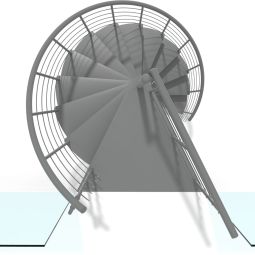 Minka Spindeltreppe Milano grau Wendeltreppe 4