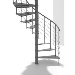 Minka Spindeltreppe Milano grau Wendeltreppe 8