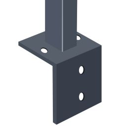 Doppelstabmattenzaun zum Aufdübeln mit Winkelplatte 4