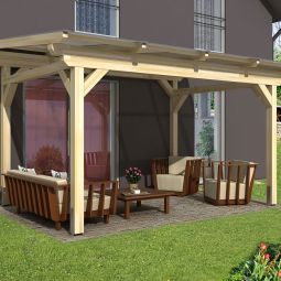 Skan Holz Terrassenüberdachung Sanremo Terrassendach 4