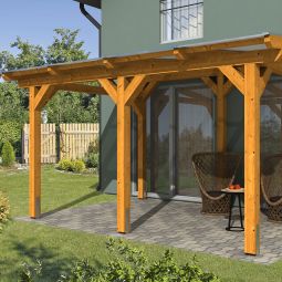Skan Holz Terrassenüberdachung Siena Terrassendach 3