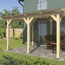 Skan Holz Terrassenüberdachung Siena Terrassendach 6