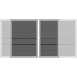 TraumGarten Doppeltor auf Maß Sichtschutzzaun 3