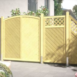 TraumGarten Sichtschutzzaun GADA Holz mit 4