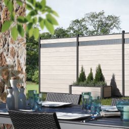 TraumGarten Sichtschutzzaun SYSTEM WPC CLASSIC 5