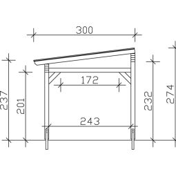 Skan Holz Terrassenüberdachung Sanremo Terrassendach 9