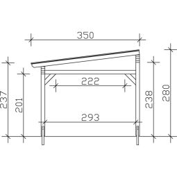 Skan Holz Terrassenüberdachung Sanremo Terrassendach 10