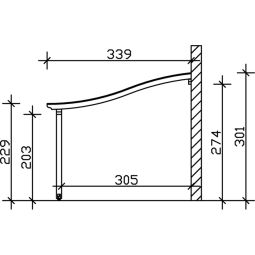 Skan Holz Terrassenüberdachung Venezia Terrassendach 13