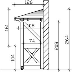 Skan Holz Vordach Wesel Dach 4