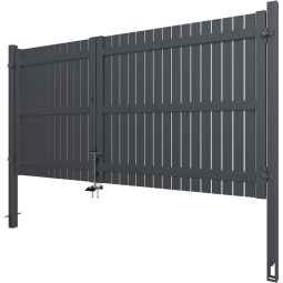 TraumGarten Alu-Doppeltor für Sichtschutzzaun SQUADRA 3