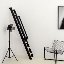 Minka Wangentreppe Strong schwarz Raumspartreppe 3