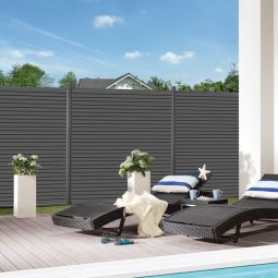 TraumGarten Rhombus-Sichtschutzzaun Rundum-Sorglos-Paket Rhombus Anthrazit 4