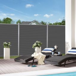 TraumGarten Rhombus-Sichtschutzzaun Rundum-Sorglos-Paket Rhombus Anthrazit 3