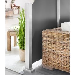 TraumGarten Sichtschutzzaun Pfostenträger Abdeckung Edelstahl 4