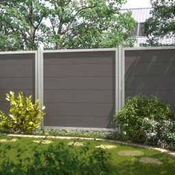 TraumGarten Sichtschutzzaun DESIGN WPC ALU 4