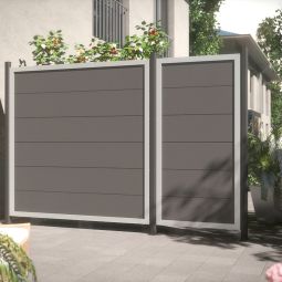 TraumGarten Sichtschutzzaun DESIGN WPC ALU 6