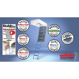 Wellhöfer Bodentreppe StahlBlau Dachbodentreppe 6