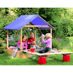 WINNETOO Sandkasten MORITZ 4-Eck Sandbox 3