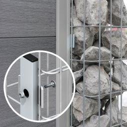 TraumGarten Sichtschutzzaun Zaun-Gabionenverbinder Set 9
