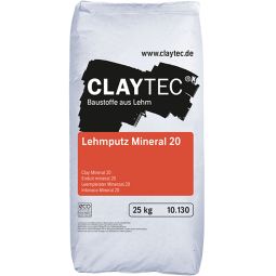 ClayTec Lehmputz Mineral 20, TROCKEN Grund- und Deckputz im Innenbereich