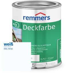 Remmers Deckfarbe weiß Starker Wetterschutz, hohe Deckkraft, auf Wasserbasis