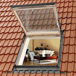 VELUX Ausstiegsfenster GTL 3066 Holz/Kiefer klar lackiert Thermo 2 Aluminium 3-fach Niedrig-Energie-Verglasung