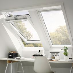 VELUX Dachfenster GGL 2084 Schwingfenster Holz ENERGIE weiß Fenster 3-fach Standard Verglasung