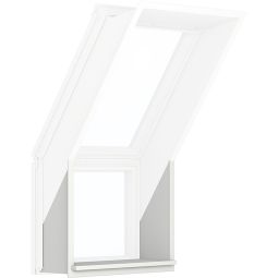 VELUX Innenfutter-Zusatzelement LVI 2000 Wand/Fassade Kunststoff weiß, Abdeckleisten weiß foliert inkl. Dampfsperrschürze BBX