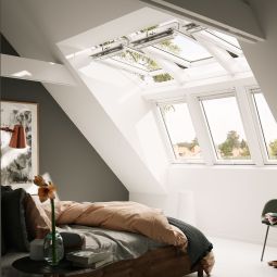 VELUX Dachfenster Lichtlösung PANORAMA Kunststoff THERMO weiß 3x2 Fenster MK 06, 2-fach Standard-Verglasung, ESG außen, VSG innen