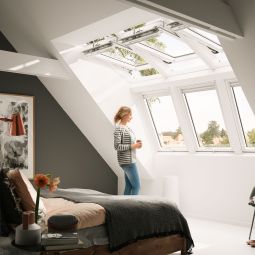 VELUX Dachfenster Lichtlösung PANORAMA Kunststoff ENERGIE PLUS weiß 3x2 Fenster MK 06, 3-fach Standard-Verglasung, ESG außen, VSG innen