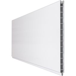 GroJa BasicLine PVC-Steckzaun Sichtschutzzaun Weiss Einzelprofil Sichtschutz Lamellenzaun Hochwertiger Kunststoff mit PVC-Folie veredelt, viele Kombinationsmöglichkeiten, 180x30x1,9 cm