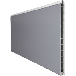 GroJa BasicLine Premium PVC-Steckzaun Sichtschutzzaun Silbergrau Einzelprofil Sichtschutz Lamellenzaun Aus hochwertigem Kunststoff, mit PVC-Dekorfolie veredelt, viele Kombinationsmöglichkeiten, 180x28,4x1,9 cm