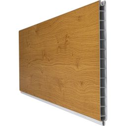 GroJa BasicLine PVC-Steckzaun Sichtschutzzaun Asteiche Natur Einzelprofil Sichtschutz Lamellenzaun Hochwertiger Kunststoff mit PVC-Folie veredelt, viele Kombinationsmöglichkeiten, 180x30x1,9 cm
