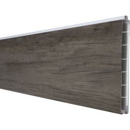 GroJa BasicLine schmal PVC-Steckzaun Sichtschutzzaun Monument Oak Einzelprofil Sichtschutz Lamellenzaun Hochwertiger Kunststoff mit PVC-Folie veredelt, viele Kombinationsmöglichkeiten, 180x15x1,9 cm