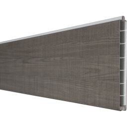 GroJa BasicLine schmal PVC-Steckzaun Sichtschutzzaun Grey Ash Cut Einzelprofil Sichtschutz Lamellenzaun Hochwertiger Kunststoff mit PVC-Folie veredelt, viele Kombinationsmöglichkeiten, 180x15x1,9 cm