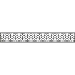 GroJa Steckzaun Designeinsatz Cube Aluminium Anthrazit DB 703 Pulverbeschichtet, 179,5x25,5x0,15 cm, ohne Adapterleisten-Set