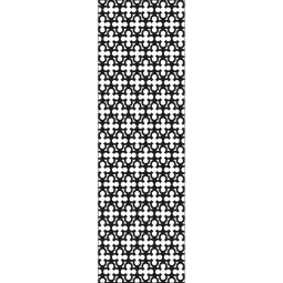 GroJa XL-Designeinsatz Oriental Aluminium Anthrazit DB 703 Sichtschutz 60x180 cm, mit rund umlaufendem Rahmen, inklusive Befestigungsmaterial