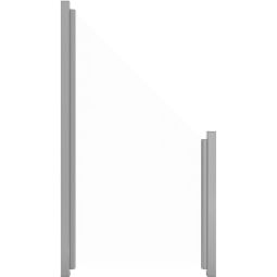 GroJa Ambiente Glas-Sichtschutz Klarglas Anschluss Sichtschutz 8 mm ESG (Einscheiben-Sicherheitsglas), 90x180/90x0,8 cm, recht oder links montierbar