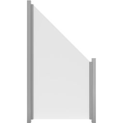 GroJa Ambiente Glas-Sichtschutz Satiniert Anschluss Sichtschutz 8 mm ESG (Einscheiben-Sicherheitsglas), 90x180/90x0,8 cm, satiniert mittels haltbarem Siebdruck