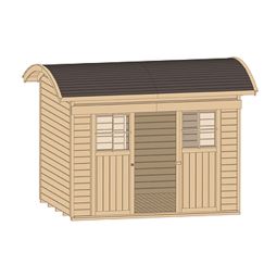 weka Gerätehaus 228 naturbelassen Geräteschuppen Abmessung (BxT) 295x209cm, Fichtenholz mit Wandstärke 21 mm