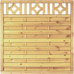 T&J Sichtschutzzaun Antikzaun Sichtschutz Lamellenzaun Antikzaun Sichtschutz Lamellenzaun aus imprägnierter Kiefer/Fichte mit genuteten Lamellen, in drei Größen erhältlich