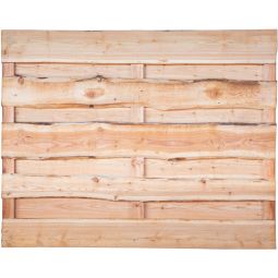 T&J Sichtschutzzaun LOLLAND Sichtschutz Bohlenzaun Sichtschutzzaun LOLLAND 180x150 cm aus sägerauer Lärche, 20 mm stark, mit Bast- und Rindenresten und stabiler Edelstahlbefestigung
