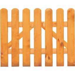 T&J SUNLINE Vorgartentor SUNLINE Vorgartentor 100x85 cm aus Kiefer/Fichte, pinienfarbig, glatt gehobelte Latten, gerundete Köpfe, verzinkte Nagelverbindungen