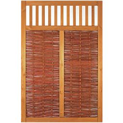 T&J VESUV Weidengeflechtzaun Sichtschutz VESUV Weidengeflechtzaun aus ölbehandelter Weide, mit braun gebeiztem Kieferrahmen 70x35 mm, erhältlich in 120x180 cm und 180x180 cm