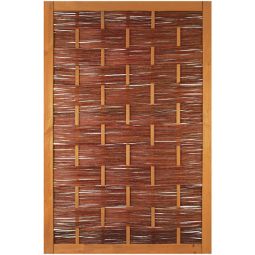 T&J ÄTNA Weidengeflechtzaun Sichtschutz ÄTNA Weidengeflechtzaun 120x180 cm und 180x180 cm mit ölbehandelter Weide und 70x35 mm starkem braun gebeiztem Kieferrahmen